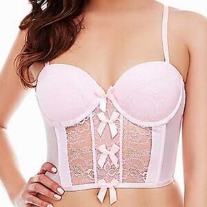 Body Rage Curve Corset Bra Pink 1X EUC